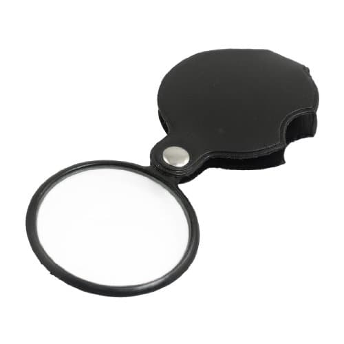 Image of Sourcingmap Portable 50mm Diameter 5X Round Magnifying Glass w Black Cover