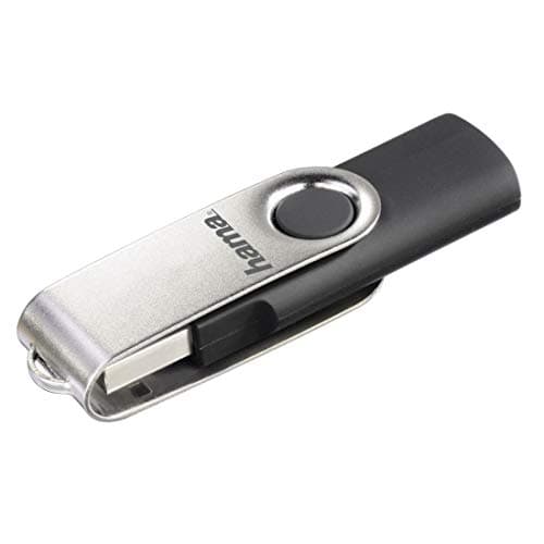 Image of Hama 94175 Rotate FlashPen, USB 2.0, 16GB, 10MB/s - Black | Silver