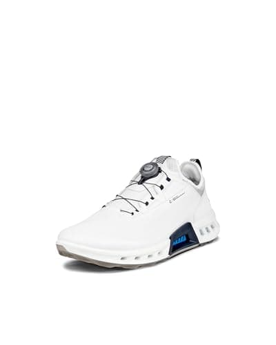 Image of ECCO Men's Biom C4 Boa Gore-tex Waterproof Golf Shoe, White/Black, 7/7. 5 UK