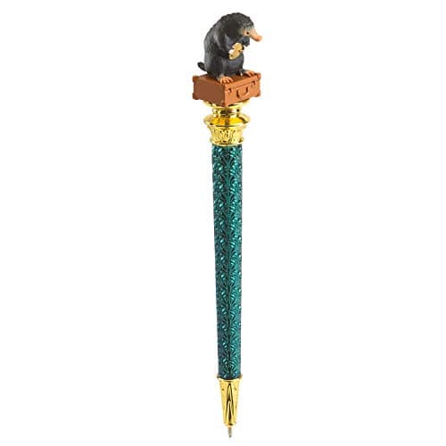Image of The Noble Collection Fantastic Beasts Niffler Pen - 8in (21cm) Mini Sculpture atop Ballpoint Pen - Officially Licensed Fantastic Beasts Film Set Movie Prop Stationery Gifts