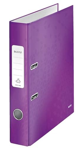 Image of Leitz Wow 10060062 Narrow Lever Arch File with Slits A4 in Purple