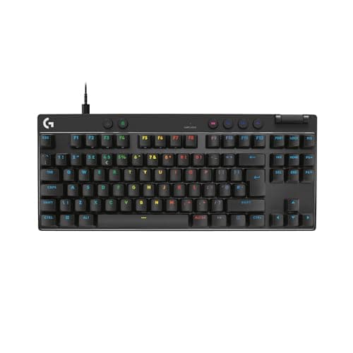 Image of Logitech G PRO X TKL RAPID Tenkeyless Wired Gaming Keyboard With Magnetic Analog Switches, Rapid Trigger Mode, Adjustable Actuation, and Customisable RGB Lighting, QWERTY UK English Layout - Black
