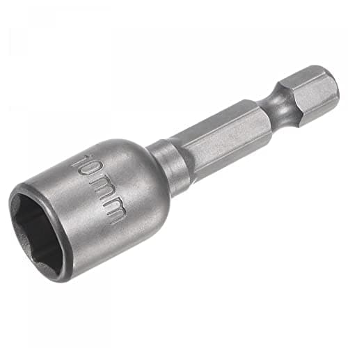 Image of sourcing map Quick-Change Nut Driver Bit, 1/4" Hex Shank 10mm Magnetic Nut Setter Drill Bits, 1.89" Length, Metric