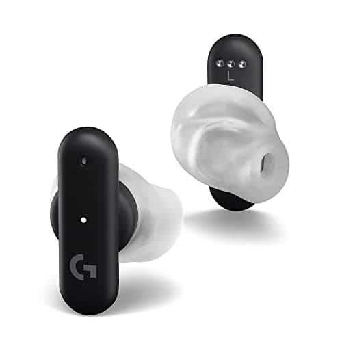 Image of Logitech G FITS True Wireless Gaming Earbuds, Custom Moulded Fit, LIGHTSPEED + Bluetooth, Four Beamforming Microphones, PC, Mac, PS5, PS4, Mobile, Nintendo Switch - Black