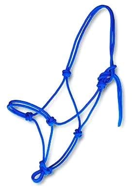 Image of Cwell Equine Rope Halter/Headcollar Natural Horsemanship/Parelli ONE SIZE FITS F/C/P Choice of Colors (ROYAL BLUE)