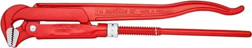Image of KNIPEX Pipe Wrench 90° Red Powder-Coated 420 mm, 83 10 015