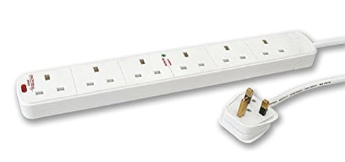 Image of Tacima TC602/BP 6 Way 2 m Surge Protected Extension Lead