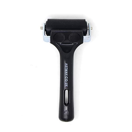 Image of Artway Rubber Brayer Roller - 5.5cm – Black – Ideal Inking Roller for Printmaking/Lino Printing