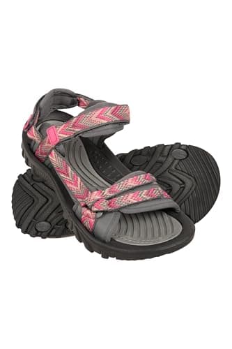 Image of Mountain Warehouse Cyprus Womens Sandal - Breathable Ladies Daily Use Shoes with Neoprene Lining - For Spring Summer, Beach, Walking, Hiking & Outdoors Dark Pink Adult Shoe Size 7
