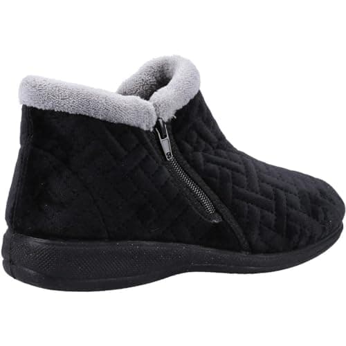 Image of Fleet & Foster Perendale Womens Slipper Boots Black 6 UK