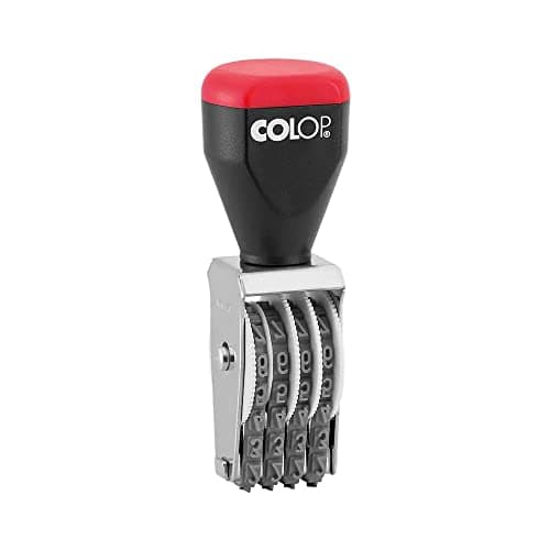 Image of COLOP 04004 Rubber Numbering Stamp | 108831 | 4mm 4 Band Number Stamp | Manually Adjustable Batch Number Stamp