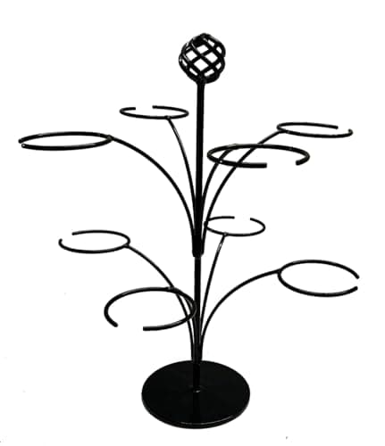Image of GAP GARDEN PRODUCTS - Cocktail/Gin tree, free standing solid steel (metal) in Black (8 glass black)