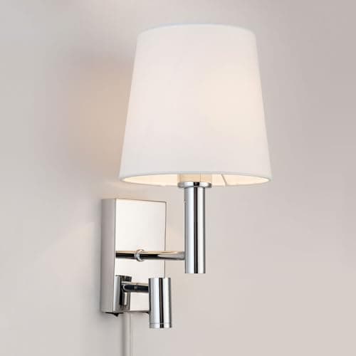 Image of HARPER LIVING Plug-in Wall Light with LED Reading Light, E27/ES Indoor Bedside Wall Sconce Lamp with Switch and USB & USB-C Charging Ports Ideal for Bedroom Living Room Hotel