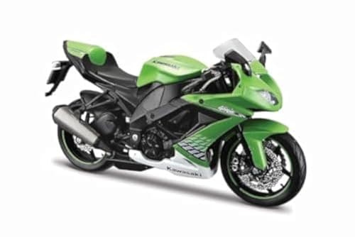 Image of Maisto KAWASAKI NINJA ZX-10R Motorbike - 1:12 Scale - Incredibly Detailed Die-Cast Replica Collectible Motorcycle, Red