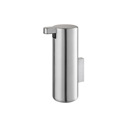 Image of blomus MODO Soap Dispenser with Wall Mount, Matt Stainless Steel, 165 ml, 5.5 L x 9 W x 16 H cm, Hand Soap Dispenser Made of Matte Stainless Steel, Liquid Soap Dispenser