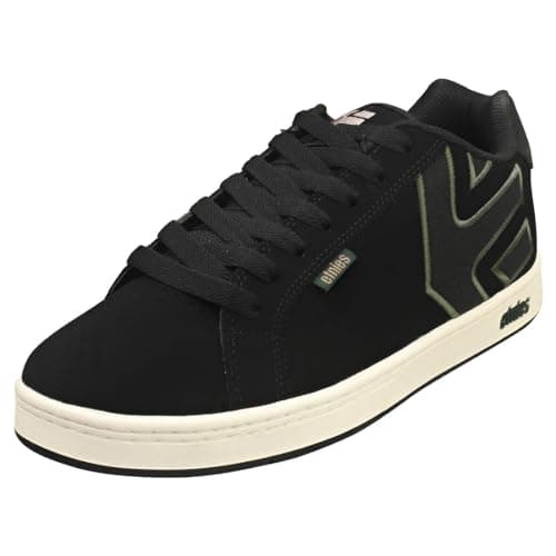 Image of Etnies Fader – Classic Skate Heritage Style with on-Trend Puffy Look, Reinforced Cupsole, Cushioned Fit, Everyday Sneakers Black Green