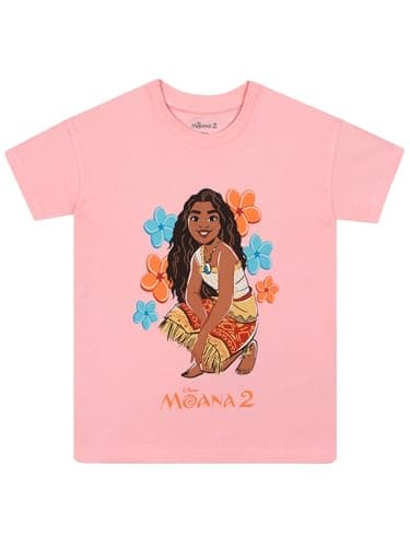 Image of Disney Tshirt | Moana 2 Girls T Shirt | Girls’ T Shirts | Pink 5-6 Years