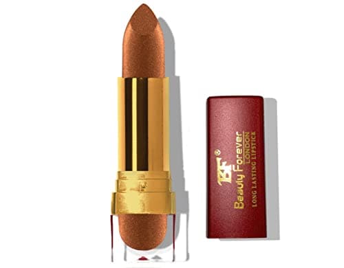 Image of Beauty Forever Long Lasting Cream Lipstick, Glossy & Moisturising Lip Formula, Vitamin C & E Enriched, Hydrating Feature, High Impact Lip Colour, Available In 24 Shades (Metallic Brown (LL110))