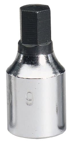 Image of Draper 11127 Elora Hexagon Screwdriver Socket, 1/4" Square Drive, 6mm