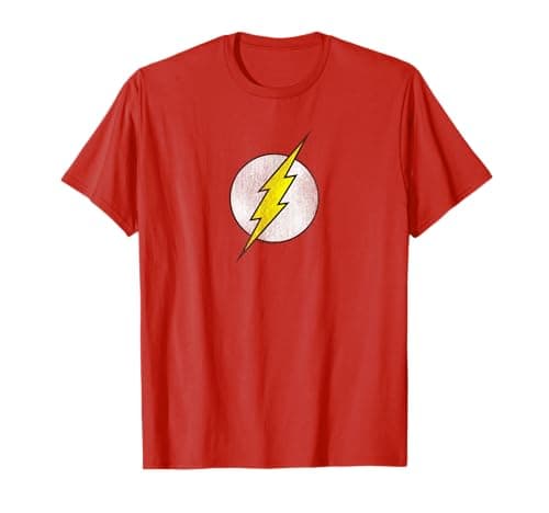 Image of The Flash Logo Distressed T-Shirt T-Shirt