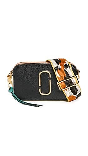 Image of Marc Jacobs Women's Snapshot Camera Bag, Black/Honey Ginger Multi, One Size