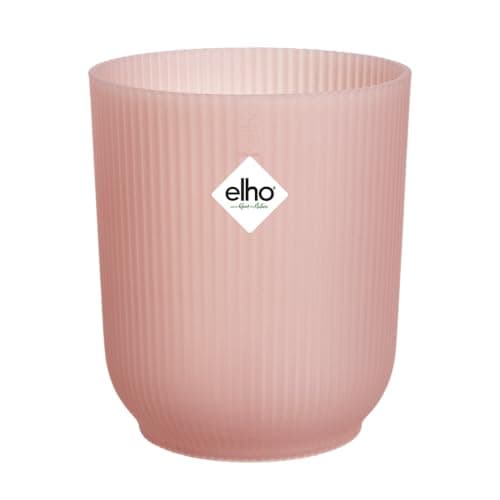 Image of elho Vibes Fold Orchid High 12,5cm - Orchid Pot Indoor - Flower Pots Indoor - 100% Recycled Plastic - Pink/Frosted Pink