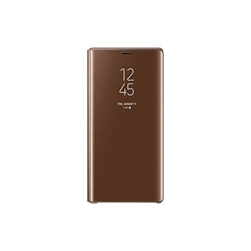 Image of Samsung Original Clear View Standing Cover Case for Galaxy Note 9 - Brown