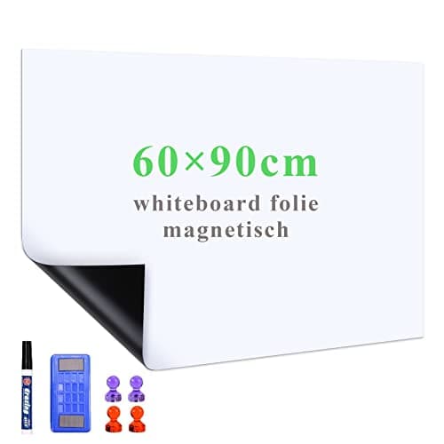 Image of Lyzzxi Magnetic Whiteboard Paper, 60 x 90cm, DIY Self-Adhesive Dry Erase Board Sheets, Whiteboard Film Stick on Wall for Office, Home, School