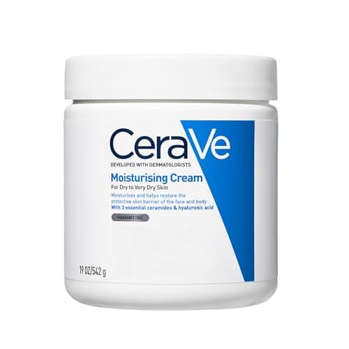 Image of CeraVe Moisturising Cream for Dry to Very Dry Skin With 3 Essential Ceramides, Hyaluronic Acid, Face & Body Cream, Fast Absorbing, Dermatologist Developed, 562ml