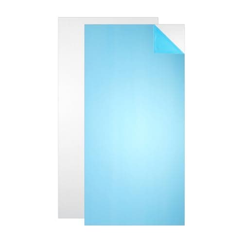 Image of sourcing map 6061 T651 Aluminum Sheet Metal, 300mm x 150mm x 1.2mm Rectangle Flat Plain Aluminum Plate Covered with Single Protective Film Heat Treatable for DIY Crafting Industry(Silver, 2Pcs)