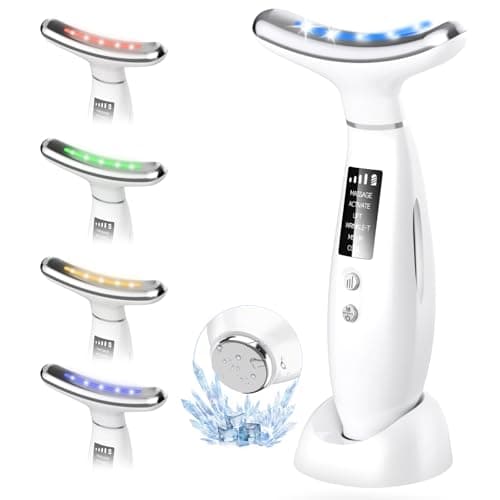Image of Face Massager, 6 Modes & 4 Intensity Levels Face Lifting Device, Neck Massage Skin Care Tool with Cooling for Skin Toning Beauty Devices