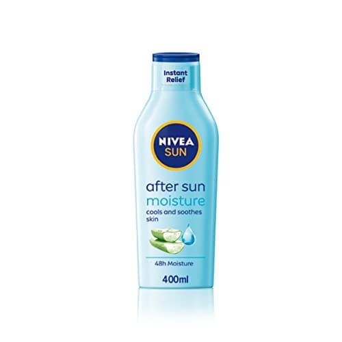 Image of NIVEA SUN After Sun Moisturising Soothing Lotion (400 ml), Cooling Moisturiser with Aloe Vera, Naturally Soothing After Sun Care with 24-Hour Effectiveness
