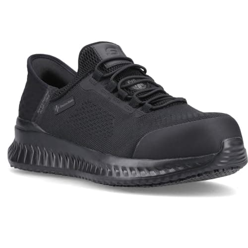 Image of Skechers Men's Tilido Fletchit Work, Black Textile/Synthetic, 9 UK