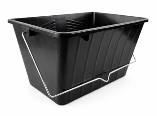 Image of BH | 15L Black Paint Scuttle with Metal Handle | 15 Litre (3 Gallon) | Pack of 1 | Large Plastic Paint Bucket for Rollers | Decorators Paint Container for Paint and Paste - By Best House