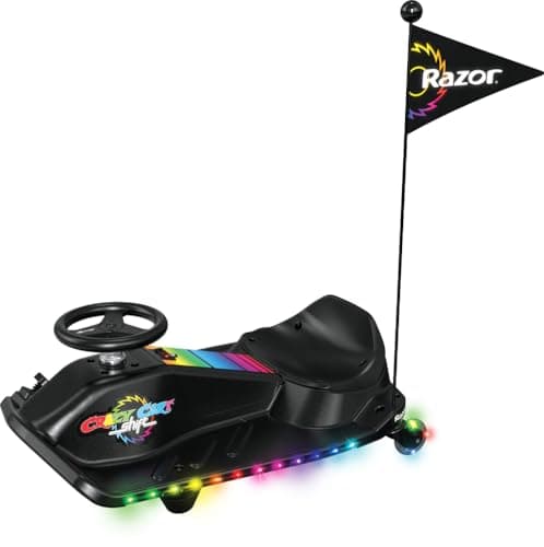 Image of Razor Crazy Cart Shift Lightshow Kids Drift Kart with LED Lights & Speed Control