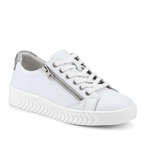 Image of Casual Leather Trainers - White Size 6