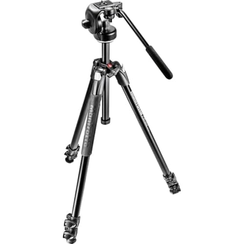 Image of Manfrotto 290 Xtra Aluminium 3 Section Tripod Kit with 2 Way 128RC Fluid Head