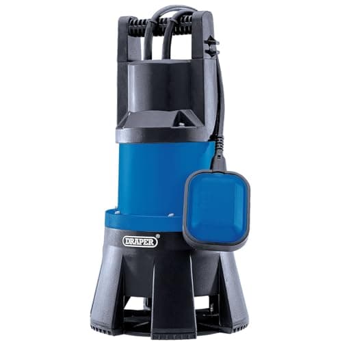 Image of Draper 1300W Portable Submersible Dirty Water Pump|Max Flow Capacity 24960l/h Electric Pump | Thermal Overload Protection | Integrated Float Switch |10M Cable Draining Pump| 98919