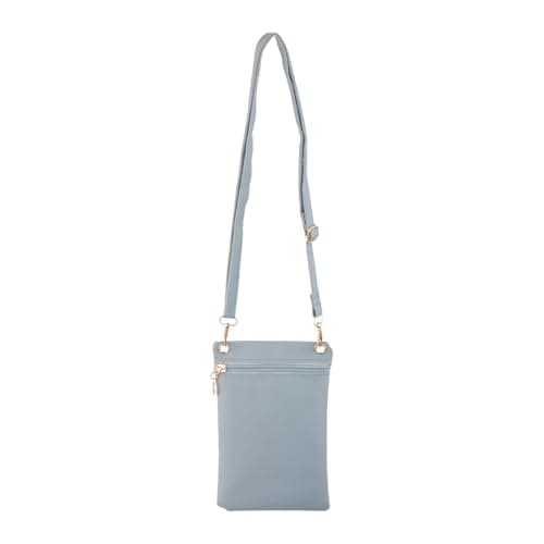 Image of Lotsdonxia Small Phone Bag for Women - Soft PU Leather Crossbody Mobile Phone Pouch with Adjustable Strap, Lightweight Shoulder Bag, Compact Card Holder for Essentials (Blue)