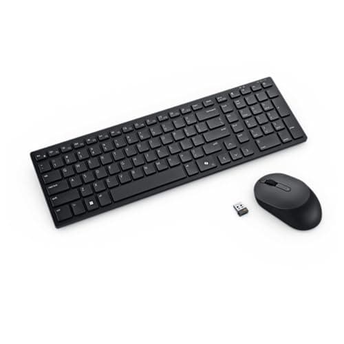 Image of Dell KM555 Wireless RF Wireless + Bluetooth Plunger Key Switch QWERTY Black Mouse Included