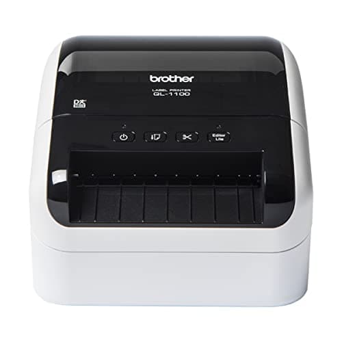 Image of Brother QL-1100C Label Printer | Shipping Labeller | PC Connected | Desktop | Wide Format 4 Inch Labels, UK Plug