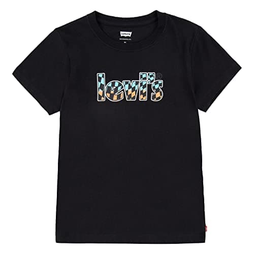 Image of Levi'S Kids Lvb Ombre Checkered Poster Tee Boy'S 4 Years Black