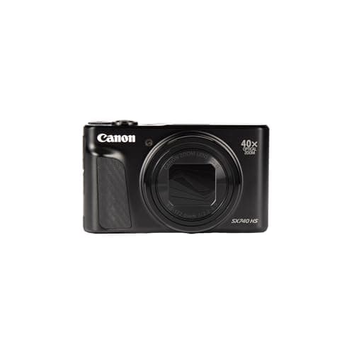Image of Canon PowerShot SX740 HS Lite Edition Digital Camera (20.3 MP, 40x Optical Zoom, 7.5 cm (3 Inch) Display, DIGIC 8, 4K Ultra HD, HDMI, Wi-Fi, Bluetooth, Automatic Aperture, Automatic Timer, Black