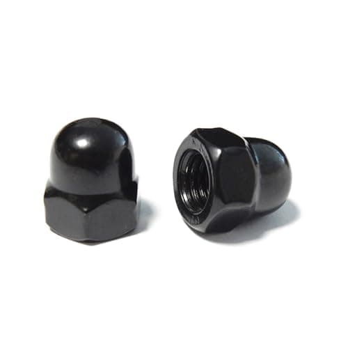 Image of BACSHBY 10 Pcs M10 Black Stainless Steel Dome Cap Nuts, DIN 1587 Acorn Dome Head Blackened Finish Thread Hex Cap Nuts for Industry, Fasteners, Fixings