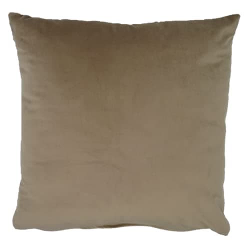 Image of Jansons Direct Linens Soft Opulence Velvet Cushion Cover in Taupe 50cm x 50cm (20") Zip Fastener