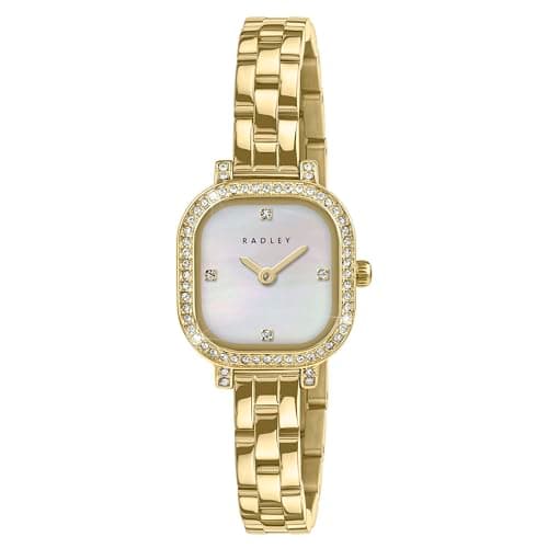 Image of RADLEY Gold Plated Mother of Pearl Stone Set Case Bracelet Watch RY4660