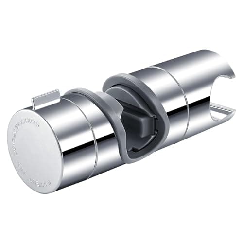 Image of Joyoldelf 19-25MM Adjustable ABS Replacement Hand Shower Rail Head Slider Clamp Holder Bracket, Chrome Plated