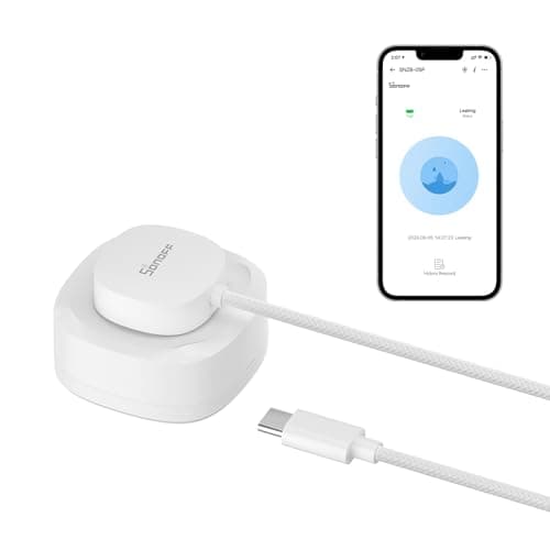 Image of SONOFF SNZB-05P Zigbee Water Leak Sensor with Detection Cable, Wireless Water Leak Detector for Alarm System and Smart Home Automation, Water Sensor Alarm for Kitchen Bathroom Basement