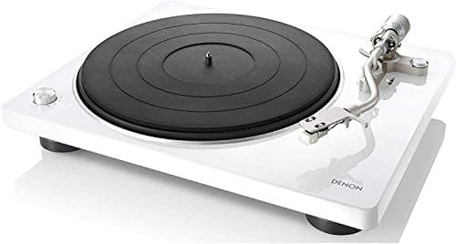Image of Denon DP-400 Turntable, Premium Belt-Driven Hi-Fi with MM Cartridge, Built-in Phono Preamp, Auto Lift & Playback Stop - White