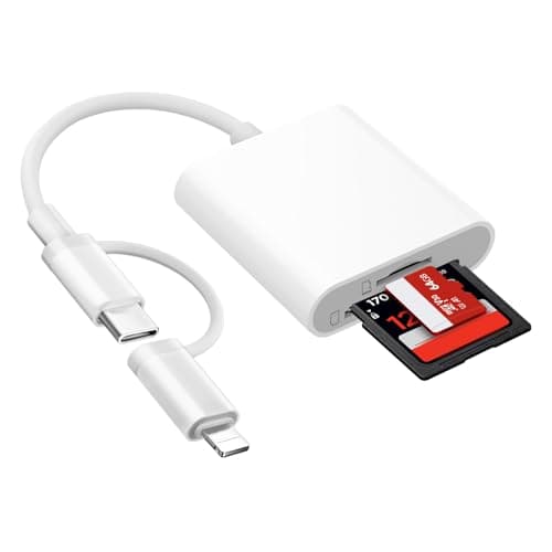 Image of Loydia USB-C to SD Card Reader, [Apple MFi Certified]Lightning SD Card Reader for iPhone with SD/TF Dual Slot, Type-C MicroSD card Camera reader Adapter, Memory Card Adapter for iPhone/iPad/Mac/Laptop